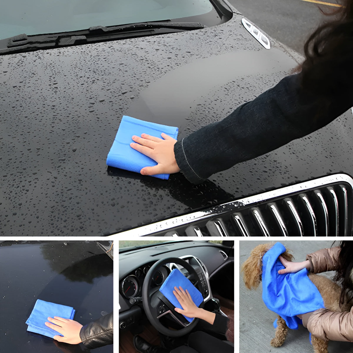 Clean Cham Absorbant Car Home Cleaning Synthetic Chamois Leather Magic Clothrandom Color