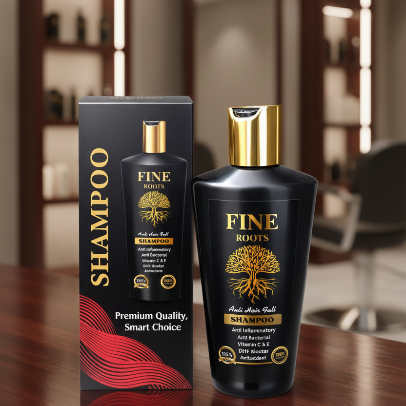 Fine Roots Anti Hair Fall Shampoo Providing Gentle Care Nourishing Formula Strengthening Quality Everyday Use - 120ML