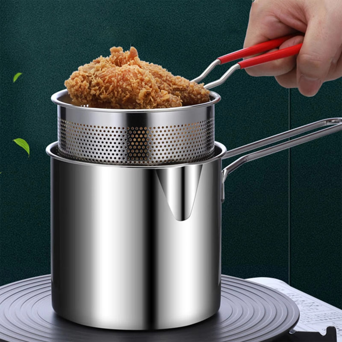 Deep Frying Fry Pot Providing Durable Quality Comfortable Handling Reliable Performance Easy Cleaning Everyday Cooking Support