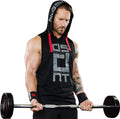 Black Gym Sleeveless Hood Tracksuit - Black Gym Sleeveless Hood Summer Tracksuit - Ready to Wear 2-Piece Set | Men's Sports &amp; Jogging Wear  - M