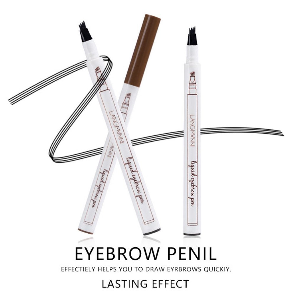 4 Tip Waterproof Eyebrow Pen Waterproof Tattoo Tint Fine Sketch Liquid Eyebrow Pencil Creates Natural Makeup Effect