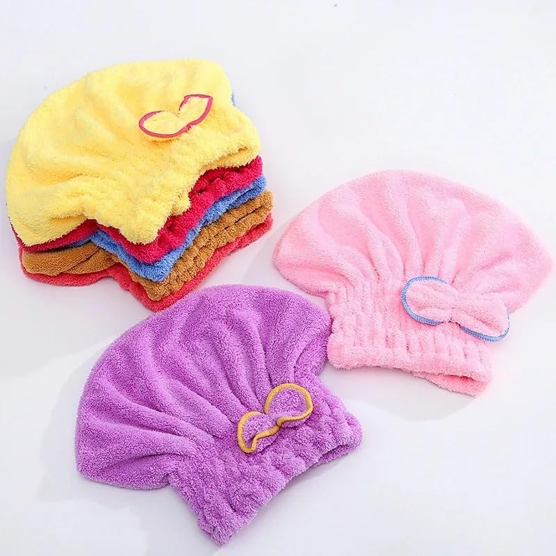 Hair Drying Towels Ultra Absorbent Hair Drying Cap Towel For Women Adults Or Kids Girlsrandom Color