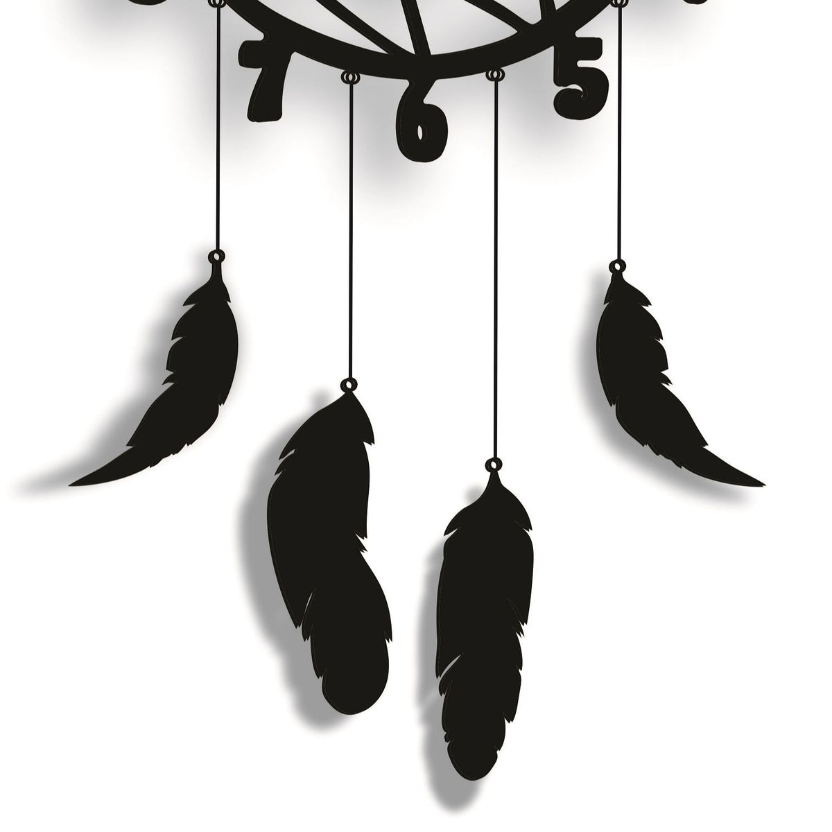 Wall Hanging Wall Clock Wooden Feather Wall Hanging Home Decoration Dream Catcher