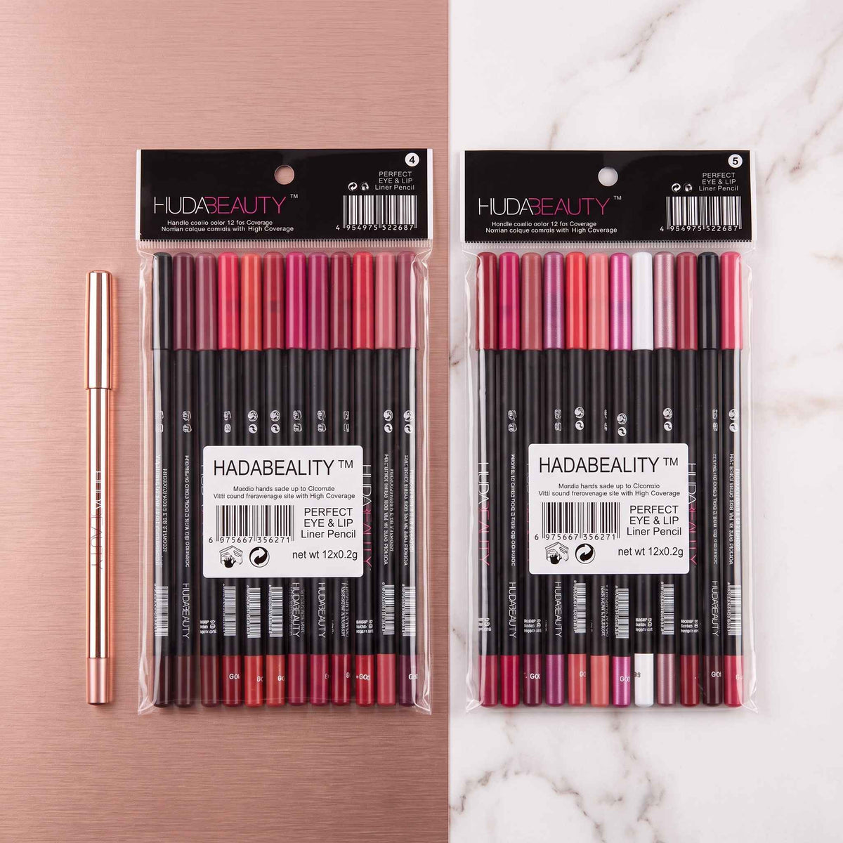 Huda Beauty Perfect Eye & Lip Liner - Set of 12pcs