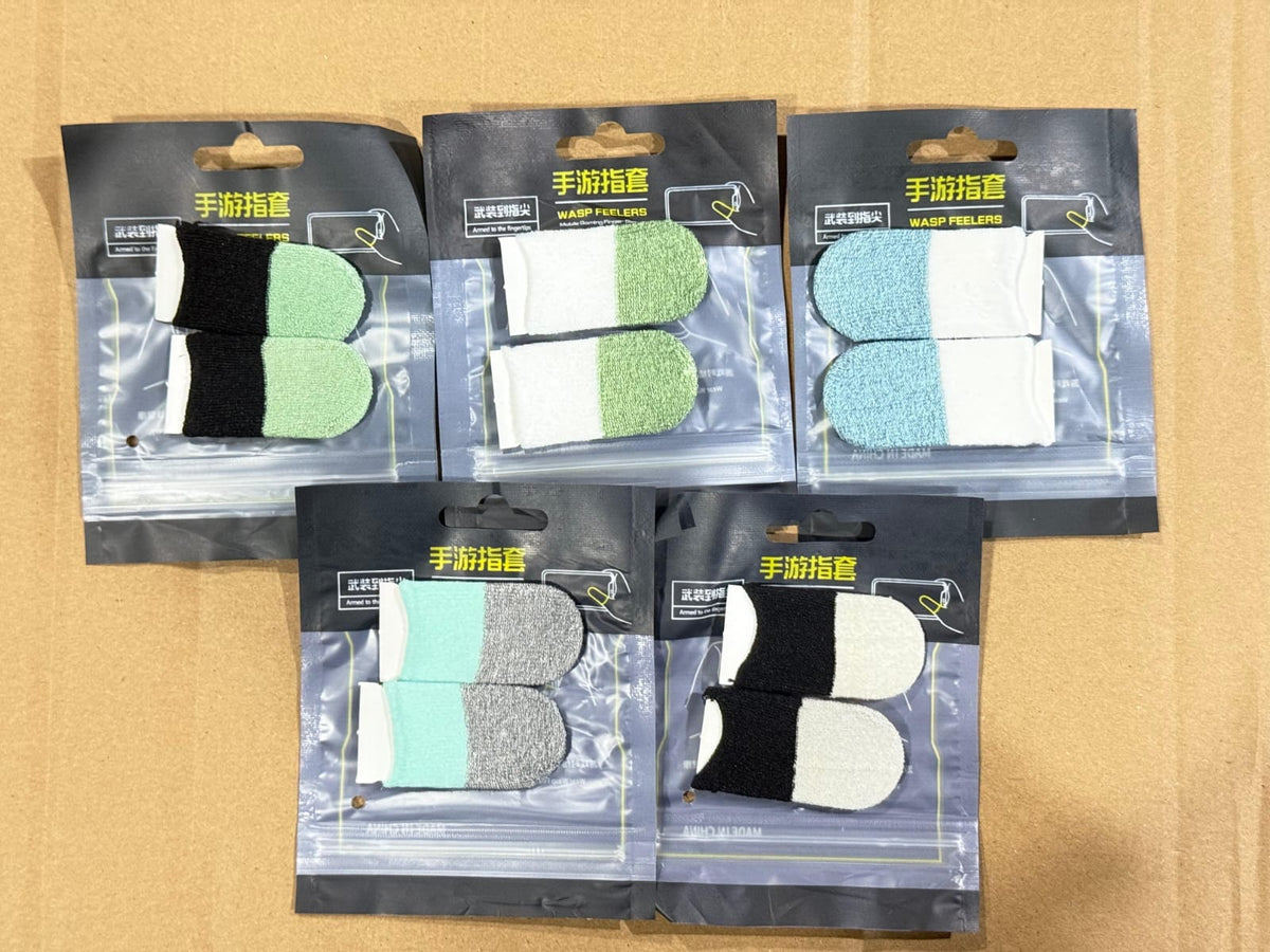 Premium Gaming Finger Sleeves Bundle 1 Pair Anti Sweat Touchscreen | Random Colour