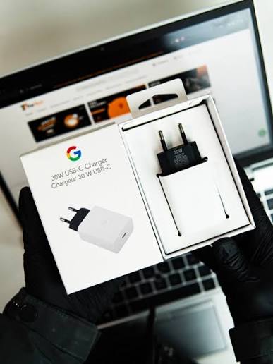 Google Original 30W USB-C PD Fast Charger Adapter for Pixel 6, 6 Pro, 7, 7 Pro, 8, 8 Pro, Pixel Fold, Chromebook & USB-C Devices (Adapter Only)