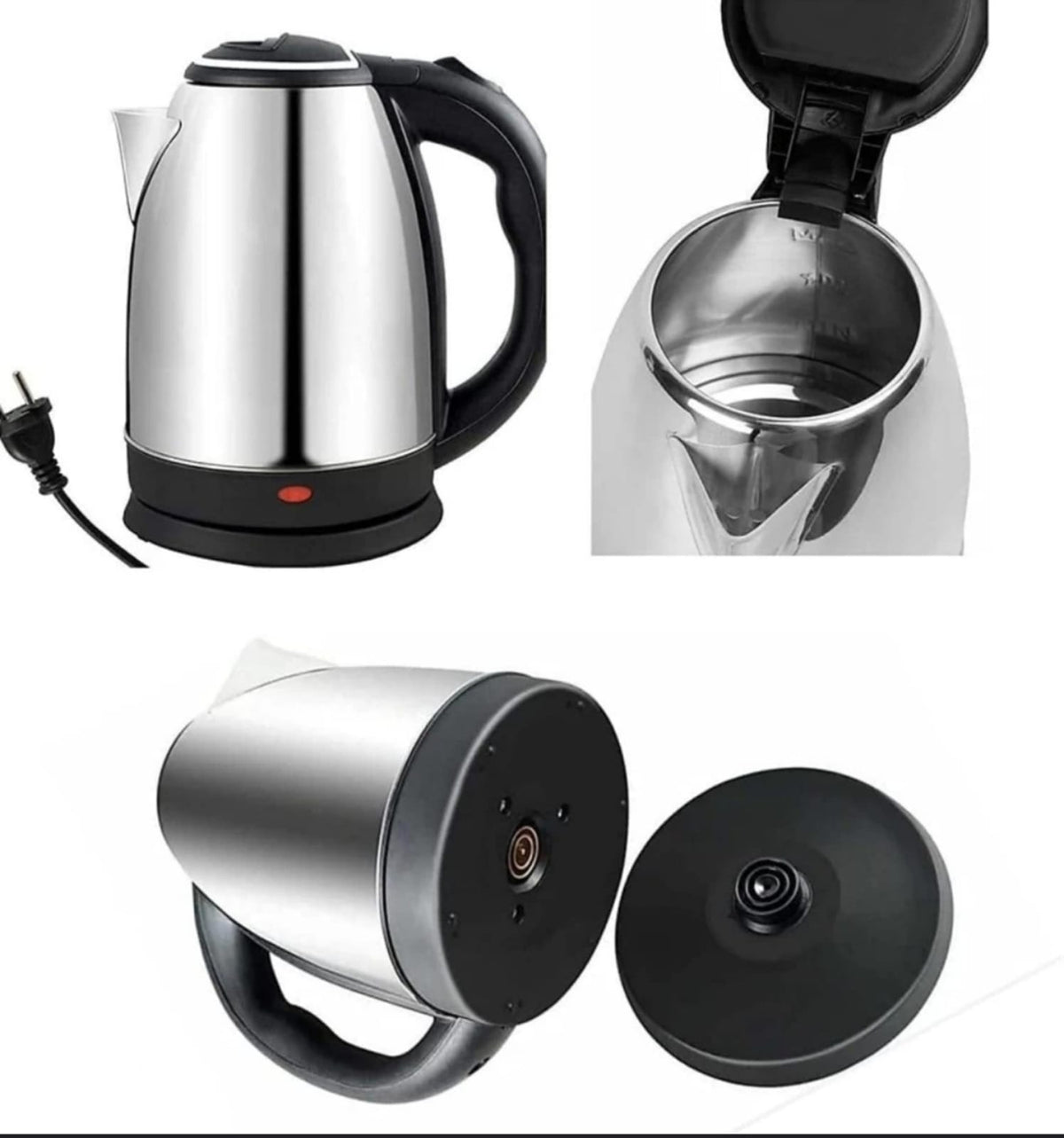 Premium Quality Stainless Steel Electric Kettle Silver