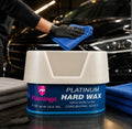 Flamingo Platinum Hard Wax Car Polish 200G – High Gloss Carnauba Paste Wax with Hydrophobic Protection for All Vehicle Paint Colors