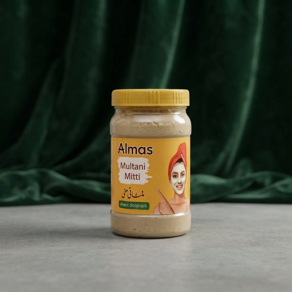 Almas Multani Mitti Jar - Beauty Accessory Designed For Skin Cleansing And Daily Skincare Routine - 100ML