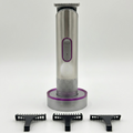 G63A Professional Hair Stylist Trimmer – Rechargeable Cordless Hair & Beard Trimmer with Charging Base and Guide Combs