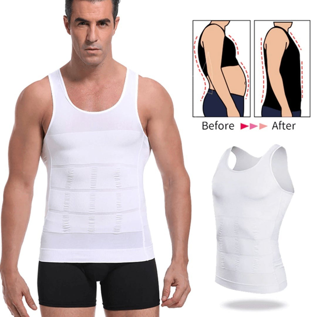 Men Body Shaper Slimming Vest Instead Slim - Apparel Product Designed For Body Shaping And Daily Wear Routine - Medium