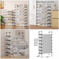 Modern Multi‑Layer Shoe Storage Rack | Dustproof Cover & Handles | Space‑Saving Organizer - 5 layer