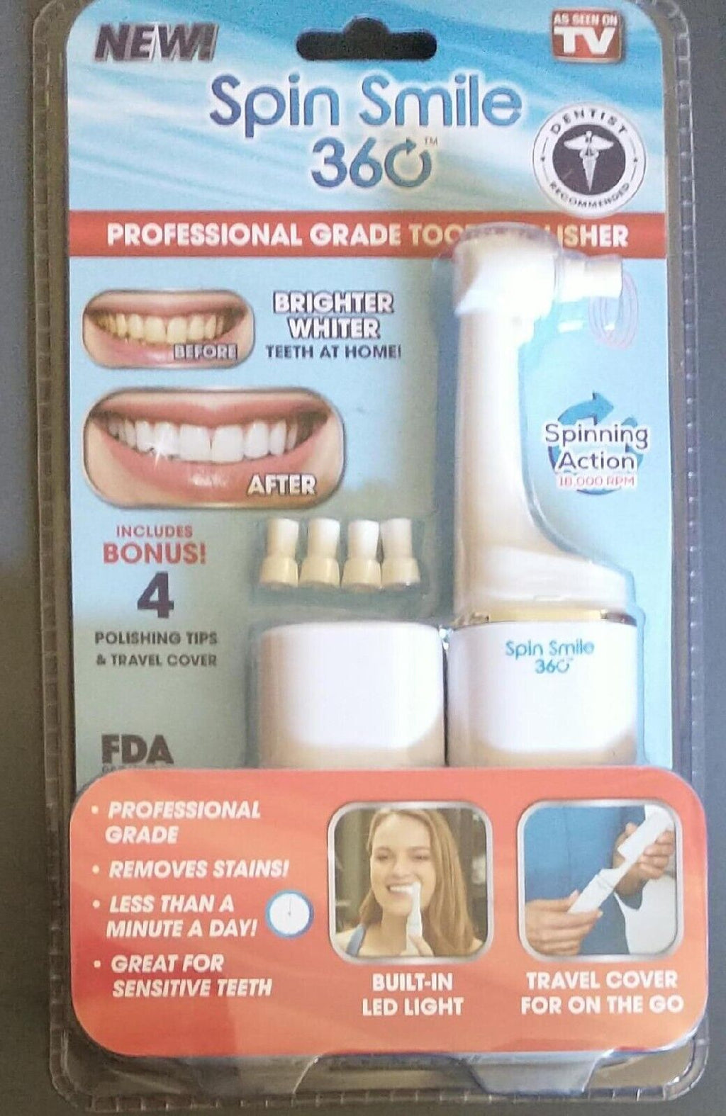 Spin Smile 360" Professional Grade Tooth Polisher