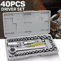 40Pcs Aiwa Socket Wrench Tool Kit Screwdriver And Socket Set 6