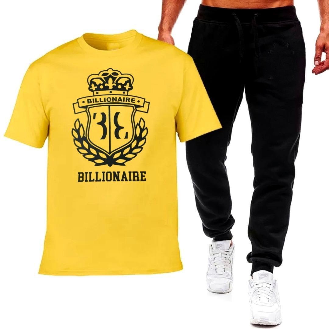 Premium Micro Men’s Tracksuit Billionaire Print – Comfortable Sportswear | Gym & Workout Suit - Black Medium