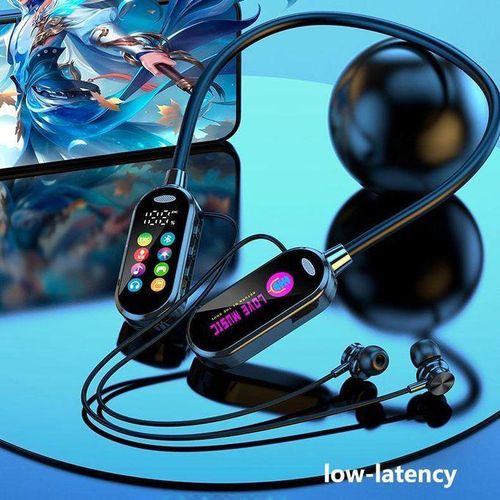 Bluetooth 5.4 Wireless Neckband Earphones with Voice Changer, ENC Noise Cancellation, LED Display, HiFi Deep Bass & 50 Hours Playtime