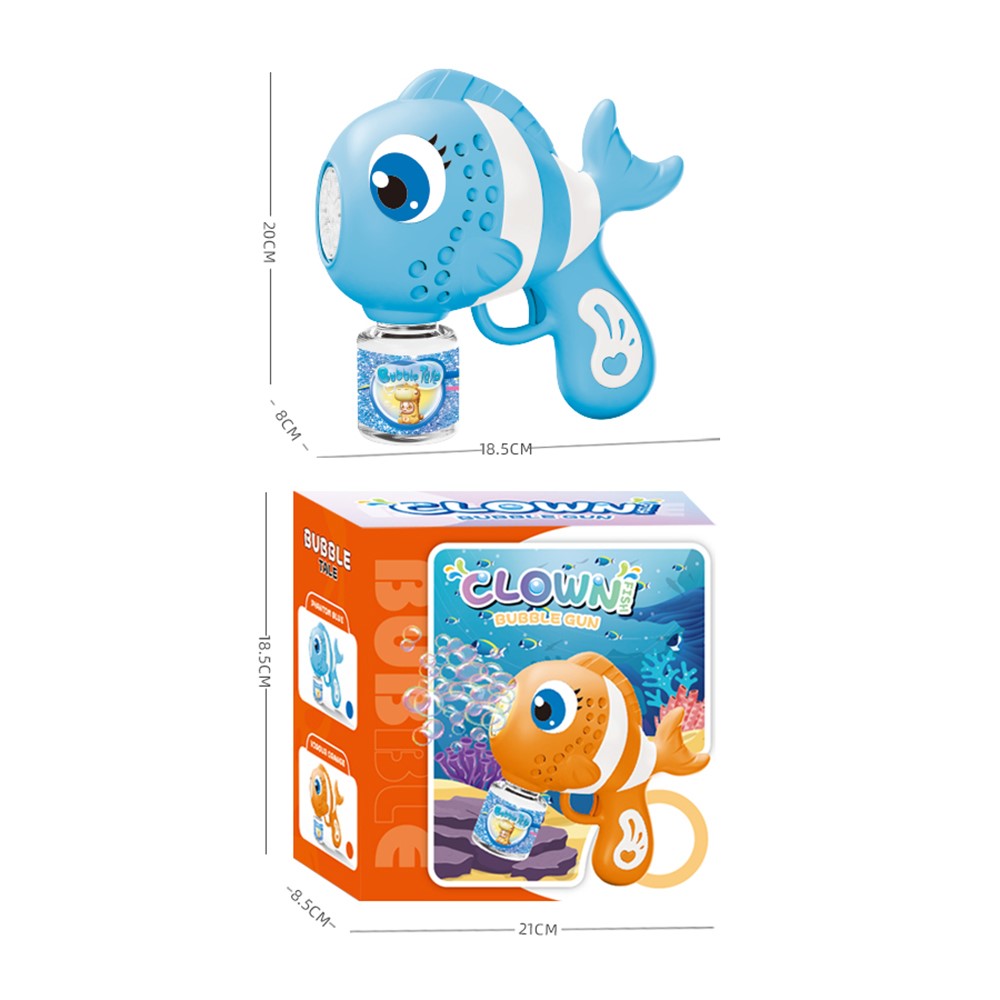 Fish Bubble Gun – Automatic Bubble Blower with Lights, Sounds & Fun Fish Design for Kids