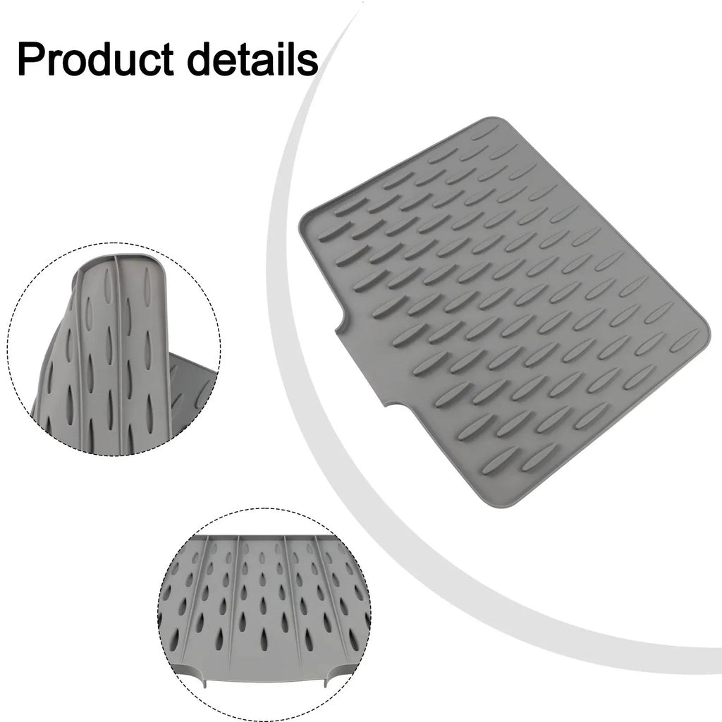 Sink Mat Black Durable Non Slip Design Protects Sink Surface Prevents Scratches And Keeps Kitchen Clean Size  26x32cm