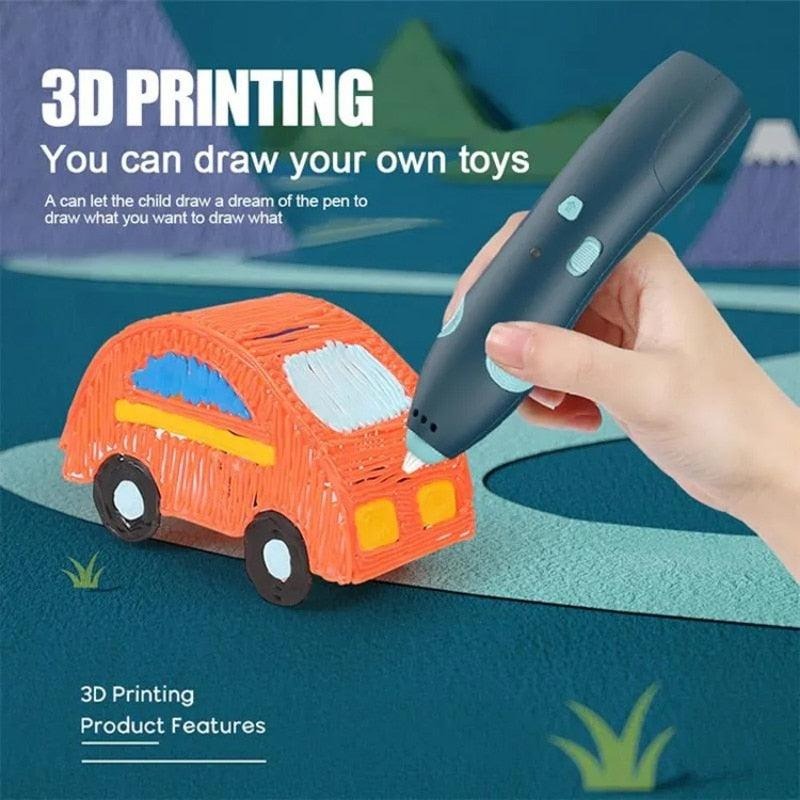 3D Pen For 3D Printing Drawing Pen Usb 3D Pen Plus With Safe Filament Creative Learning For Children Kids As Toys Diy Arts Amp Crafts Boy Girls Perfect Gift