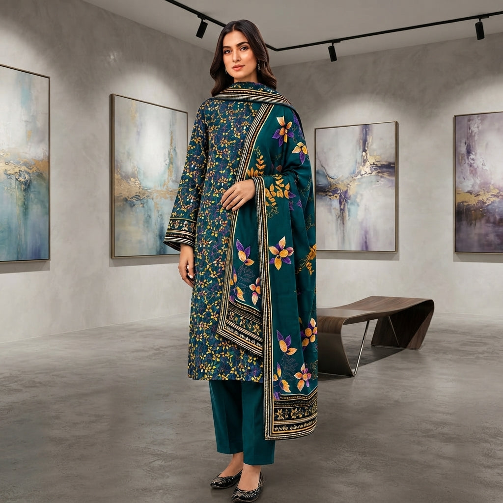 SAPPHIRE - 3 Pcs Printed Lawn Suit - Apparel Accessory Designed For Fashion Styling And Daily Wardrobe Routine
