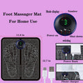 EMS Foot Massager Mat Electric USB Charging Smart Display Tens Acupuncture Feet Cushion Blood Circulation Pad Health Care Home (Without Box) - Foot Massager + Butterfly Massager