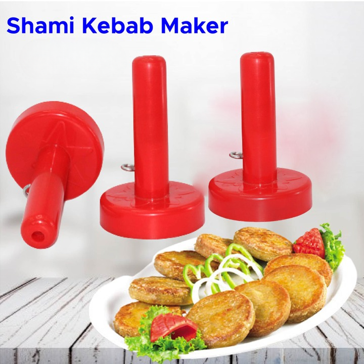 Kabab Maker Set Of 3 Pcs Round Shape Random Color