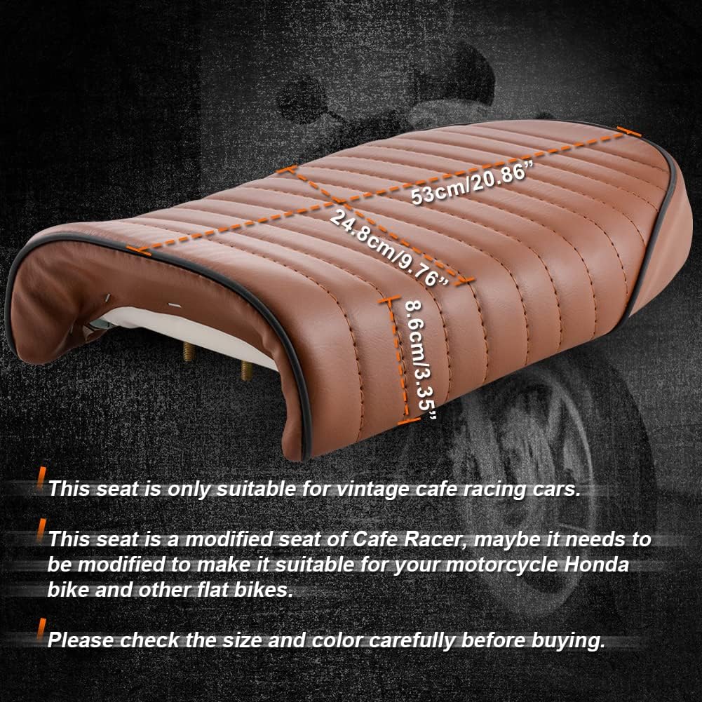 High Quality Cafe Racer Bike Seat With Complete Fitting Compatible With Cd For 70 125 Bikes