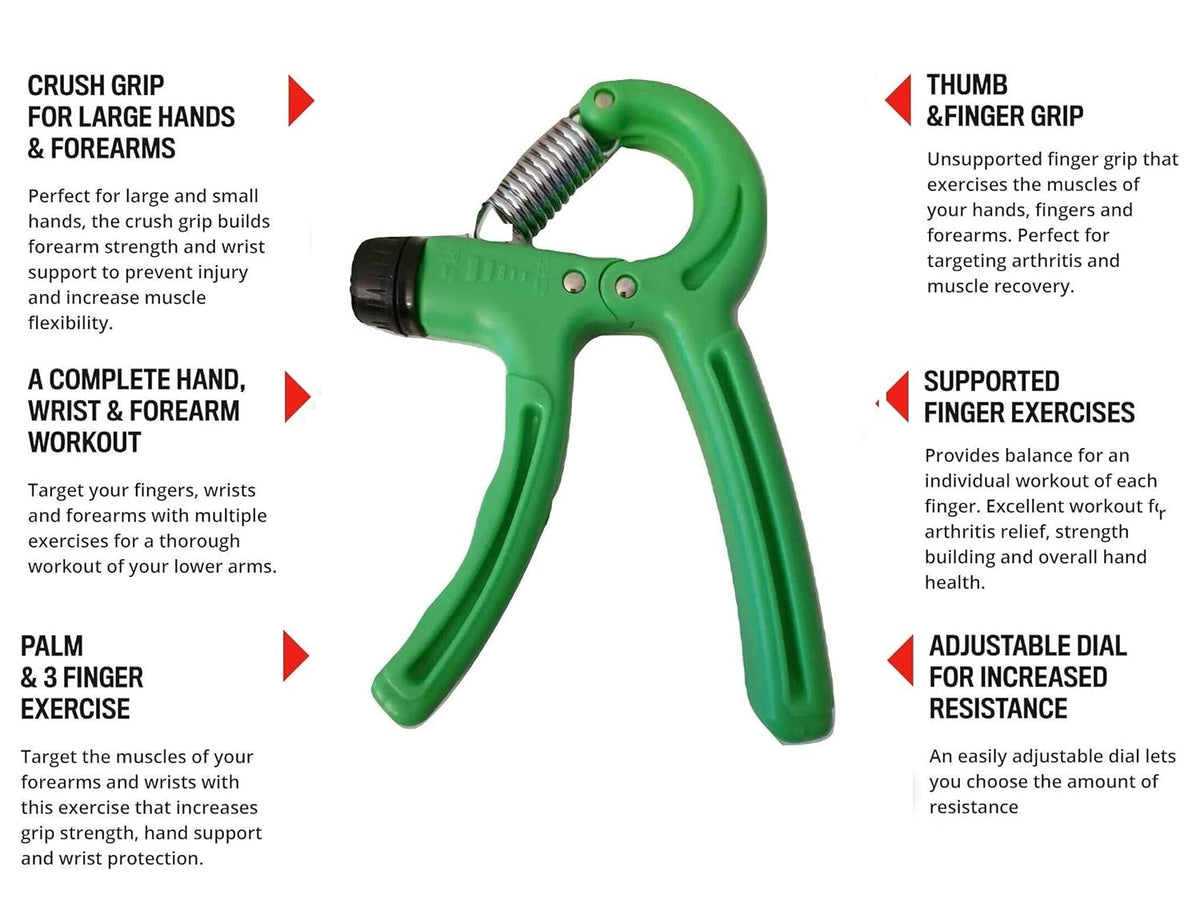 Simple Adjustable Hand Gripper Strengthener Wrist Amp Forearm Workout Trainer Random Color