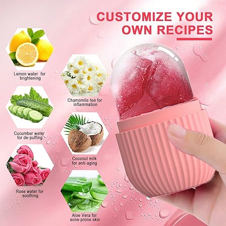Reusable Facial Ice Roller For Face Enhance Skin Glow Shrink Amptighten Pores Random Color