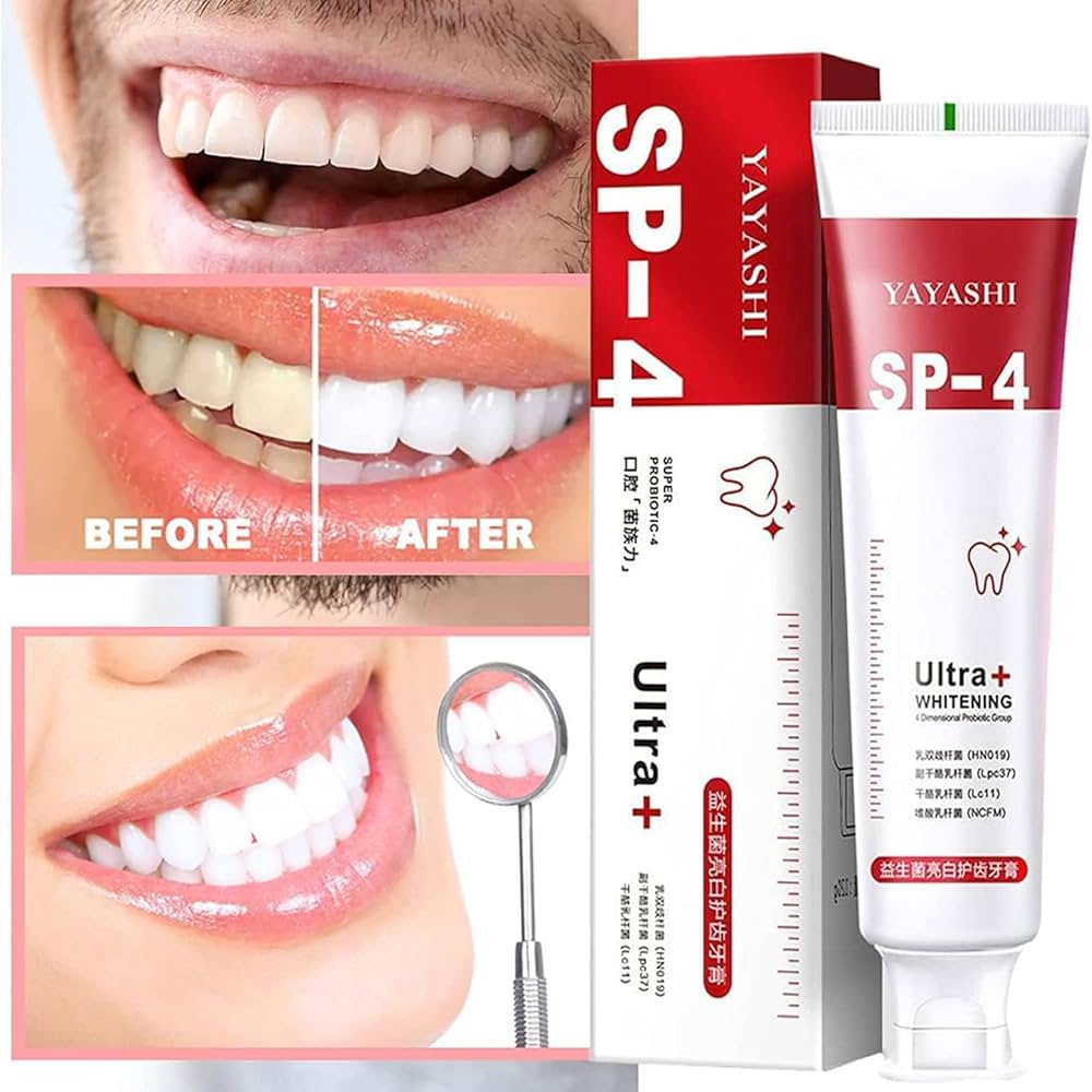 Yayashi Sp 4 Ultra Whitening Toothpaste Probiotic Stain Remover 100Ml Stain Removing Toothpaste Protects Gums Freshens Breath For Everyone