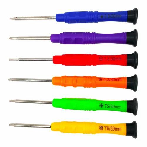 Precision Screwdriver Set P 3001 6 Piece Repair Tool Kit - Tool Accessory Designed For Hardware Repair And Daily Maintenance Routine