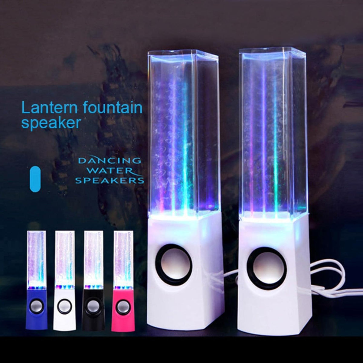 Water Dancing Led Speakers Colorful Fountain Music Speaker With 3D Sound Usb Powered Portable Desktop Speaker Random Color