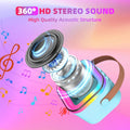 Portable Bluetooth Karaoke Speaker With Rgb Lights Controllable Battery Mini Loud Speaker For Kids Girls And Boys Perfect Gift For Family Parties And Karaoke Fun Without Mic