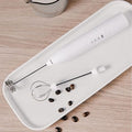 2 In 1 Electric Milk Frother Whisk Egg Beater Usb Rechargeable Coffee Blender Household Milk Shaker Mixer Foamer Food Blender Random Color