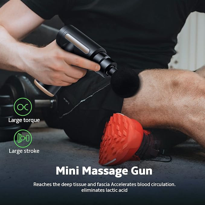 Massage Gun Deep Tissue Handheld Muscle Massager With 4 Massage Heads Super Quiet Massage Gun For Muscle Pain Relief Relax Recovery