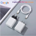 Google Original 30W USB-C PD Fast Charger with USB-C to USB-C Cable for Pixel 6, 6 Pro, 7, 7 Pro, 8, 8 Pro, Pixel Fold & USB-C Devices