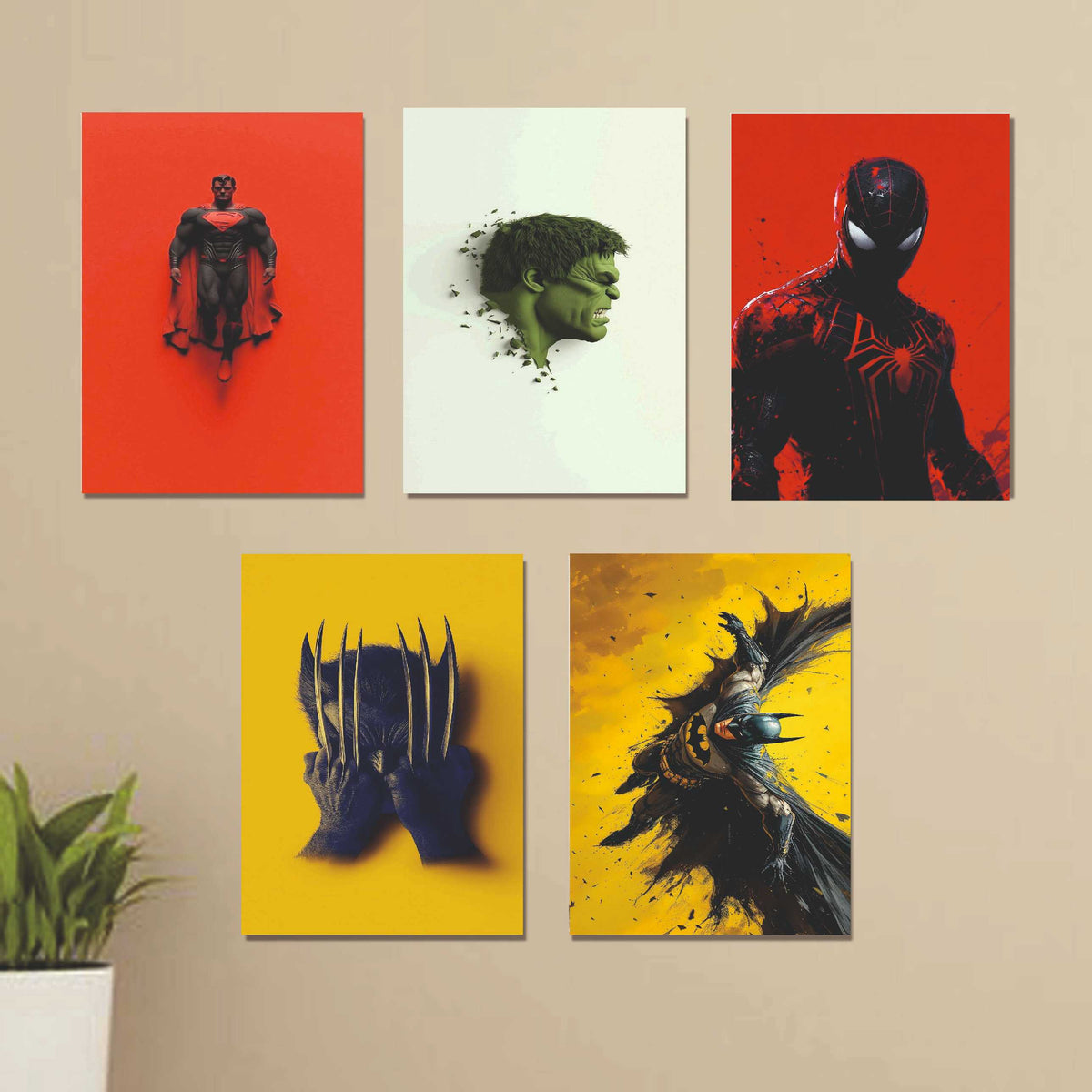 Set Of 5 AVENGER ROOM WALL PHOTOTYPE FRAM