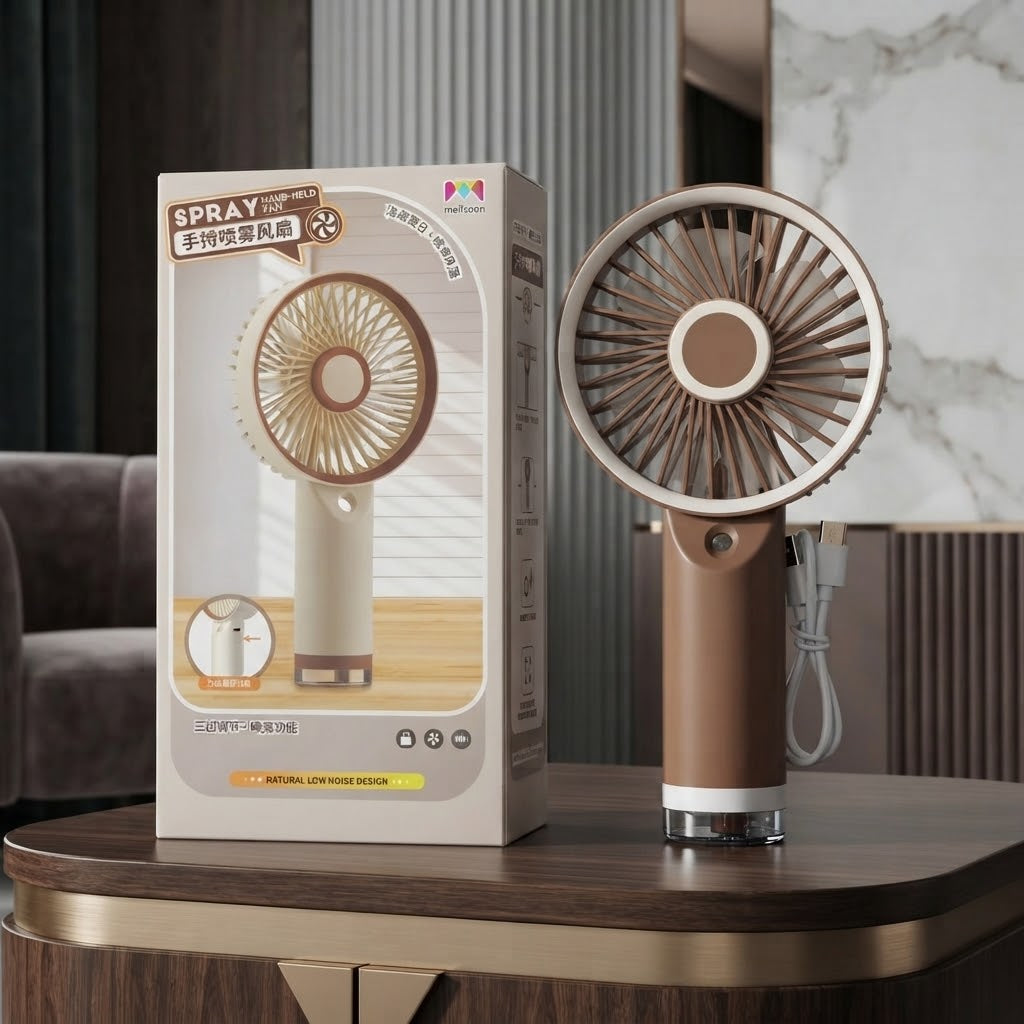 Meilisoon Hand-held Spray Fan - Portable Cooling Fan