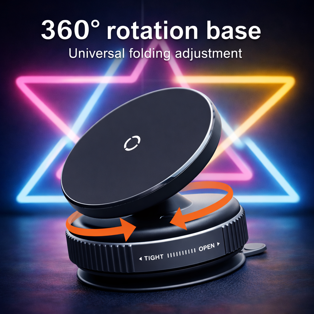 Professional Vacuum Suction Strong Magnetic Car Phone Holder 360 Rotation For All Phone Mobile Holder