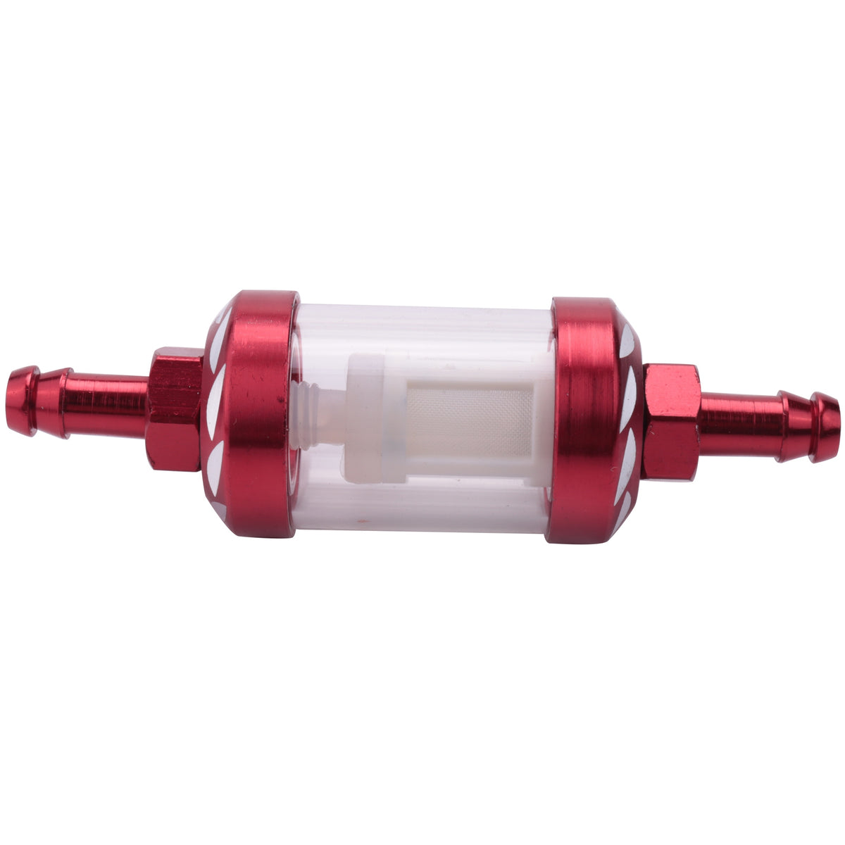 Universal Aluminum Glass Motorcycle Oil Filter – Transparent Reusable Inline Oil Filter for Motorbikes (Random Color)