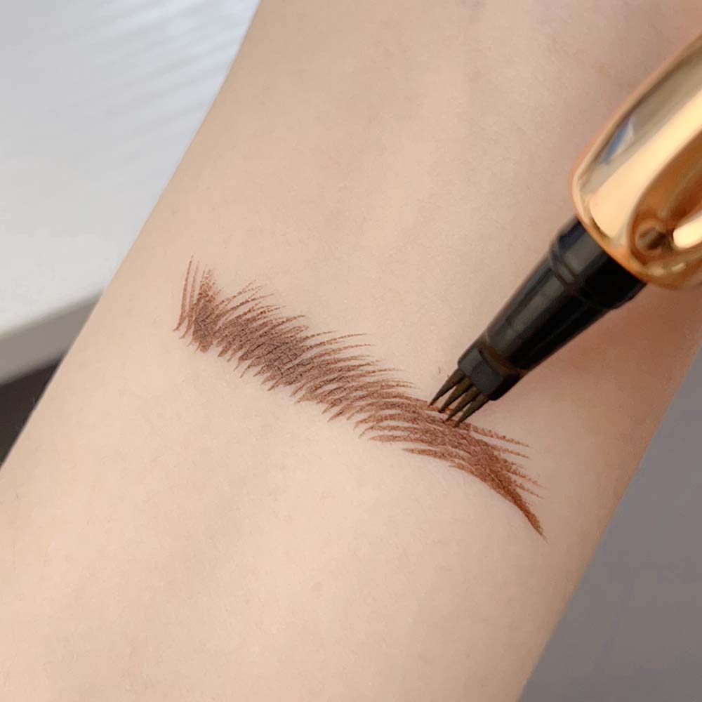 ( Tattoo brow) 4 Points Tip Tattoo Pen | 4 Tip Tattoo Eyebrow Pen | Eyebrow Pencil Creates Natural Makeup Effect - black