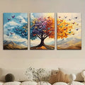 3 Piece Tree & Butterfly Wall Art (8x11)