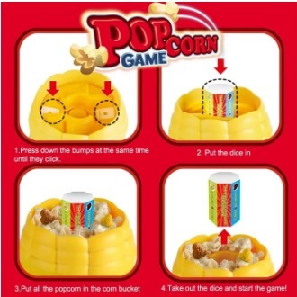 Fun Popcorn Game Toy for Kids – Interactive Jumping Popcorn Corn Game with Buckets & Tokens | Family Party Game
