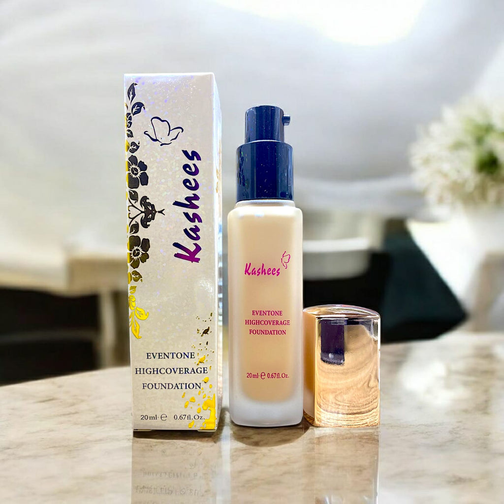 Kashee’s 24 Hrs High Coverage Foundation 20ml | Long Lasting Matte Finish | Lightweight Full Coverage Liquid Foundation For Flawless Skin - Shade 1