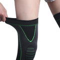 1 Pc Compression Knee Pads Support Sleeve Protector Elastic Kneepad Brace Spring Support Volleyball Running Silicone Long Full Legs Sleeve Arthritis Running Gym Sport High Quality