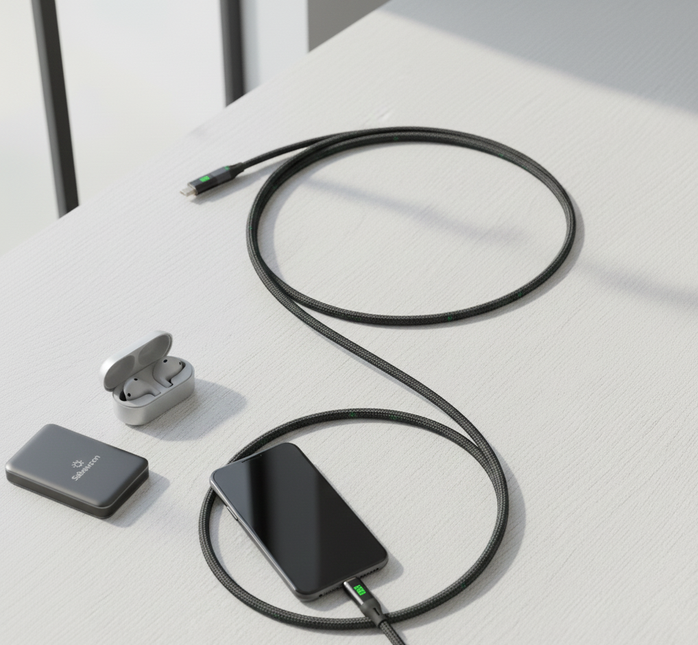 Sabawoon  Type-C to iPhone Cable | PD 27W Fast Charging – High-Speed, Safe & Durable