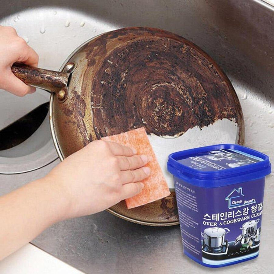 Cookware Cleaner Kitchen Washing Pot Bottom Black Scale Decontamination Household Stainless Steel Cleaning Paste Powerful500G