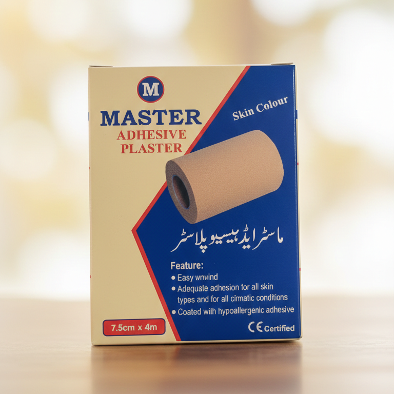 Master 3-Inch Adhesive Plaster – Strong, Breathable & Skin-Friendly Medical Tape for Wound Protection, Bandage Fixing & First-Aid Use