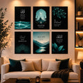 Set of 6 Premium Wall Art Photo Tiles – Modern Home Decor Sets 8x11
