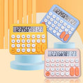 12 Digits Keyboard Style Calculator Mechanical Buttons For Desktop Financial Accounting Cell Operated Random Color